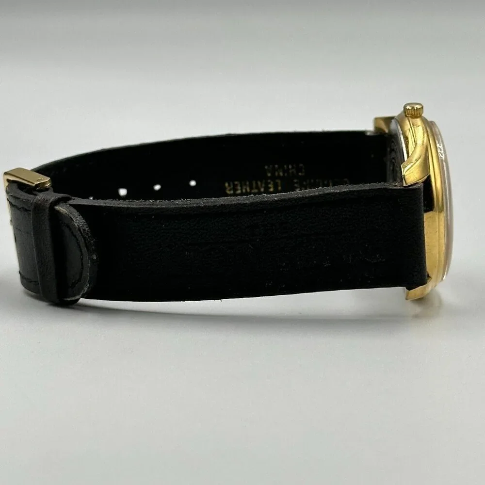 Timex Watch Women The Lion King Simba Mufasa Gold Tone Black Band Works 8.5